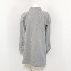 エムズグレイシー チェック柄ロングコート アウター リボン 黒白色 9 レディースの画像