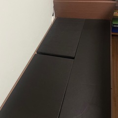 【3月2日までに受渡者決定】ブラウン　シングルベッド　収納付の画像