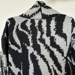 新品未使用ブラックグレー ストライプ ロングコート