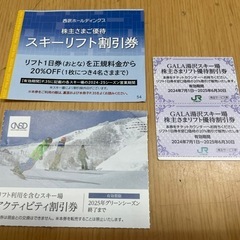 スキー場リフト割引券　3種 計4枚セット