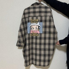 チェックシャツロング　ベティちゃん