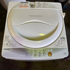TOSHIBA 4.2kg ふたロック付き 全自動洗濯機 ピュアホワイト AW-42SJ(W)