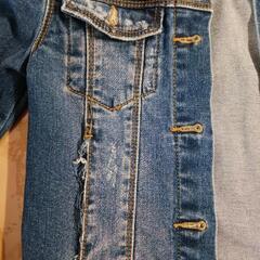ZARA/ザラキッズ/女の子/ダメージ加工/デニムジャケット/Gジャン/128㎝の画像