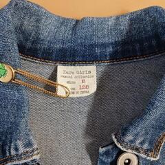 ZARA/ザラキッズ/女の子/ダメージ加工/デニムジャケット/Gジャン/128㎝の画像