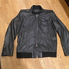 アメリカンラグシー本羊革リアルレザージャケットライダースミリタリ...