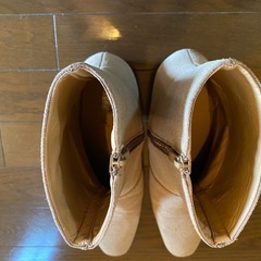 ベージュスエードペコスwesternエンジニアブーツバイカーワークサイドゴアシューズの画像