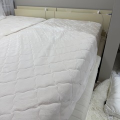 【フレーム】収納付きベッド シングルベッド マットレス付の画像