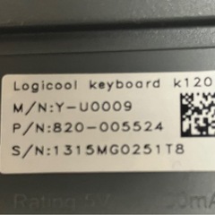 ☆値下げ☆2502-830 Logicool K120 キーボード 動作確認済み キズ 汚れあり 現状お渡しの画像