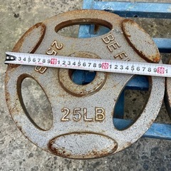 11.34kg25LBダンベル2枚セット‼️プレート🏋️トレーニング🏋️フィトネス運動バーベル重りワークアウト重量挙げ🍉プロフ必読の画像