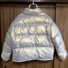 中綿ジャケット シルバー  ショート丈 Lサイズの画像