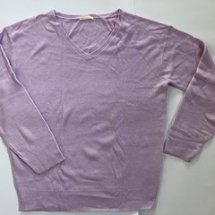 ［GU］春色ニット①パープルL