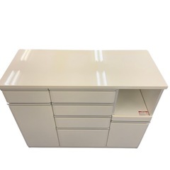 ニトリ キッチンボード クリスナ W120 ホワイト ハイカウンター 参考価格￥41,000の画像