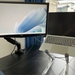モニターとMacBook　M1 airのセット