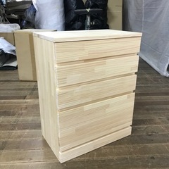 新品未使用品　パイン材　チェスト　収納　無垢材　国産品　デットス...
