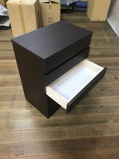 新品未使用品　収納チェスト　たんす　激安　　シンプル　ダーク色