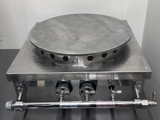 “最終値下げ”定価【9.7万円】ガス式 焼き台 クレープ ガレット 焼器 〔鉄板φ400/9mm〕 LPガス プロパン