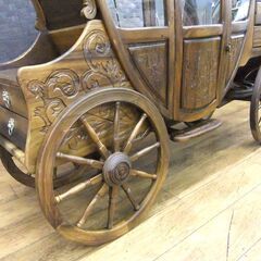 アンティーク調 馬車モチーフ コレクションボード 全長 約176cm オブジェ 置物 中古 札幌市厚別区 厚別店の画像