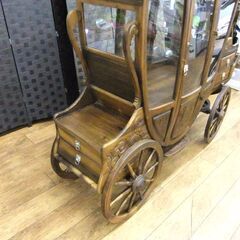 アンティーク調 馬車モチーフ コレクションボード 全長 約176cm オブジェ 置物 中古 札幌市厚別区 厚別店の画像