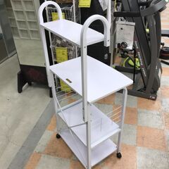 ★ジモティ割引あり★レンジ台 ホワイト W(幅)60×D(奥行き)45.0×H(高さ)132.4cm ※クリーニング済みの画像
