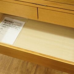 北大前! 札幌 引取 MUJI 無印良品 4段木製チェスト W88×D44×H83cm  ベージュ 中古家具 収納家具 2064336の画像