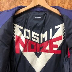 【A521】中綿ライダースジャケット DIESEL  ブルーの画像