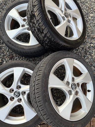 ほぼ新品 タイヤ付 トヨタ純正 エンケイ ホイール 17インチ 6.5j 5穴 114.3