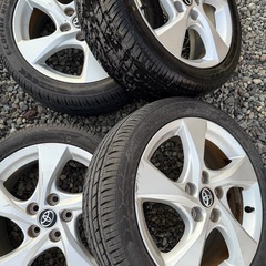 ほぼ新品 タイヤ付 トヨタ純正 エンケイ ホイール 17インチ 6.5j 5穴 114.3 の画像