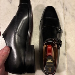 スコッチグレイン高級レザーのダブルモンクストラップシューズ