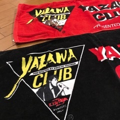 矢沢永吉Clubタオル　２枚　赤と黒の画像