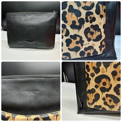 546 COACH クラッチバッグ ヒョウ柄の画像