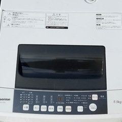 (送料無料) 2020年 極美品 5.5kg 洗濯機 立体シャワー水流で汚れを浮かせて落とす ④ の画像