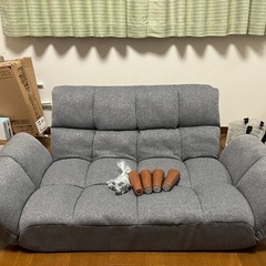 値下げ　ニトリ　2人がけソファ　グレー　