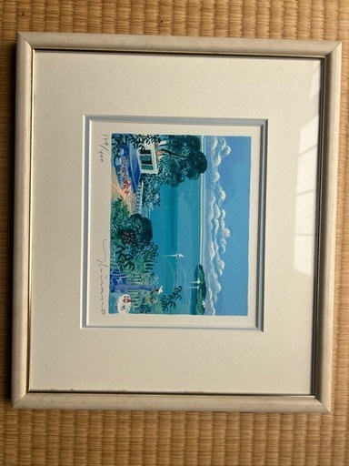 最終値下げ　絵画平野琳人　フラワーキャフェ