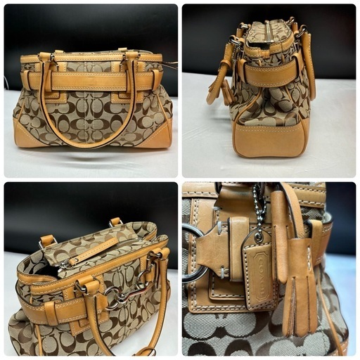 547 美品 COACH シグネチャー ハンドバッグ トートバッグ 肩掛け
