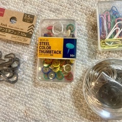 丸クリップ カラフルクリップ 画鋲 アイアンS字フック 事務用品...