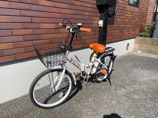 折りたたみ自転車 20インチ〈ホワイト〉