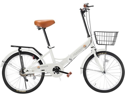 折りたたみ自転車 20インチ〈ホワイト〉