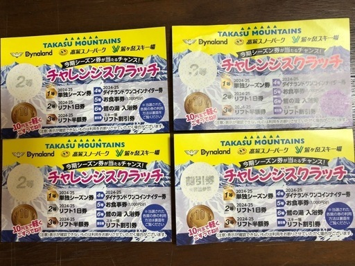 高鷲スノーパーク、ダイナランド、鷲ヶ岳スキー場共通リフト券