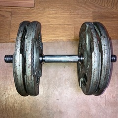 ボディメーカー5kgプレート4枚付き22.5kgダンベル (ぼにー) 石岡のフィットネス、トレーニングの中古あげます・譲ります｜ジモティーで不用品の処分
