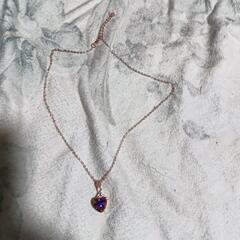 ≒j→→→m40-3/★幸運のミスティックトパーズ虹色ハートダイヤK18PGFゴールドネックレス 誕生日プレゼント旅行初春連休ギフト国内発送の画像