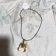 ≒j→→→m40-3/★黄金の蠍 華紋ハサミ スコーピオンK18GFゴールドネックレスレザー誕生日プレゼント旅行連休冬花見初春ギフト国内発送の画像