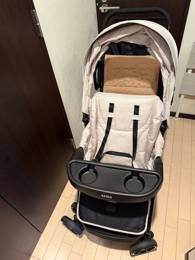 【美品・背もたれシート付き】KATOJIベビーカー二人でゴー　2人乗りベビーカー