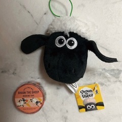 ひつじのショーンぬいぐるみキーホルダー＋マスキングテープ