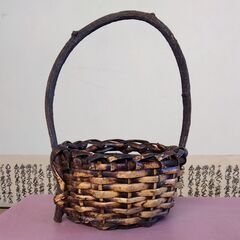 竹籠　花入　花籠　パスケット　アンティークの画像