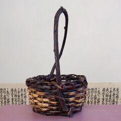竹籠　花入　花籠　パスケット　アンティークの画像