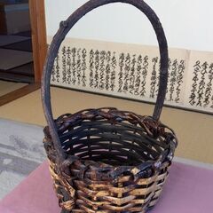 竹籠　花入　花籠　パスケット　アンティーク