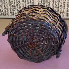 竹籠　花入　花籠　パスケット　アンティークの画像