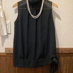 美品 FoRMES PARIS ノースリーブ チュニック リボン付き