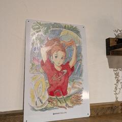 ジブリ　アリエッティ　ブリキ看板　メタルアート　インテリア