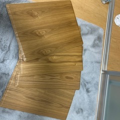 ニトリの滑らない木製トレー4枚の画像